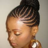 The bun: aka the pineapple- one of my favourite cornrow styles.