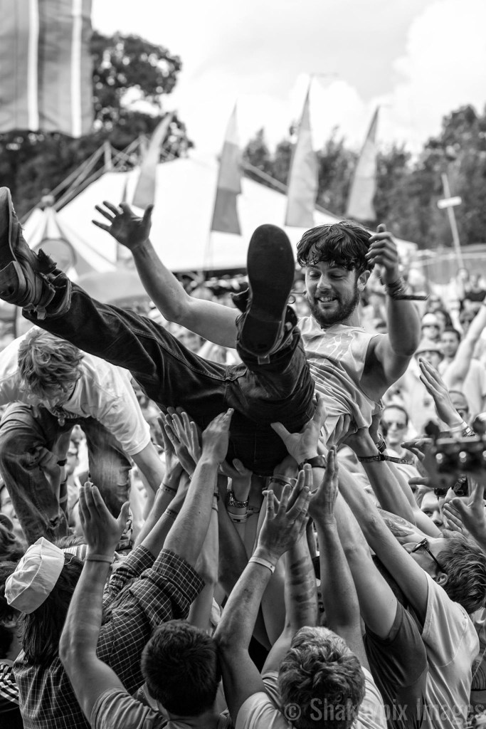 Living the dream: FieldView founder James Cameron crowd surfing!