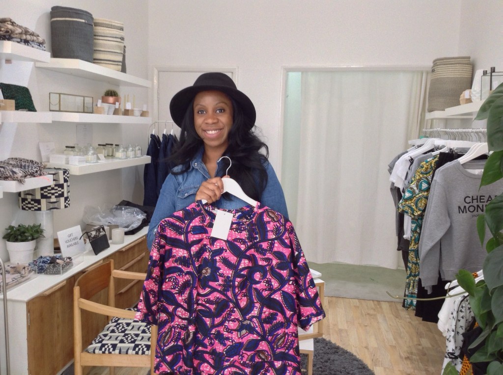 Showcasing one of her fab designs